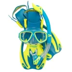 Cressi Rocks Kids Set - Blue/Lime | L/XL