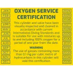 Cylinder O2 Clean Sticker