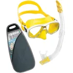 Cressi Marea VIP Adult Mask and Snorkel Set - Clear and Yellow