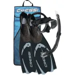 Cressi Pluma Pack - Mask Snorkel F-Foot Fins |EU 45/46