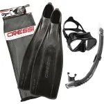 Cressi Pro Star Mask Snorkel Fin Set - 45-46 (10-11)