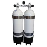 Faber Twin Steel Cylinders with Manifold - 232 bar - 12.2L
