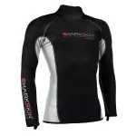 Sharkskin Chillproof Long Sleeve Top - Mens - Black / Silver - 5XL