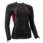 Sharkskin Chillproof Long Sleeve Top - Womens - Black / Pink - 8
