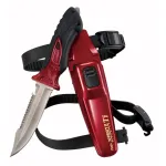 Tusa X-Pert II Titanium Dive Knife - Pointed Tip | Metallic Red
