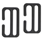 Sonar Mask Strap Retainer - Wide Black (Pair)