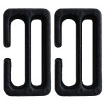 Sonar Mask Strap Retainer - Narrow Black (Pair)