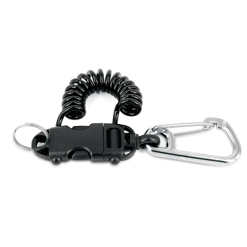 Best Divers Smart Coil Roccia Clip with 70mm S/S Carabiner - Click Image to Close