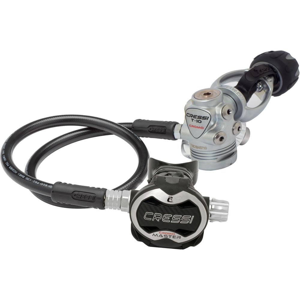 Cressi T10-SC Cromo Master Regulator Set | Yoke