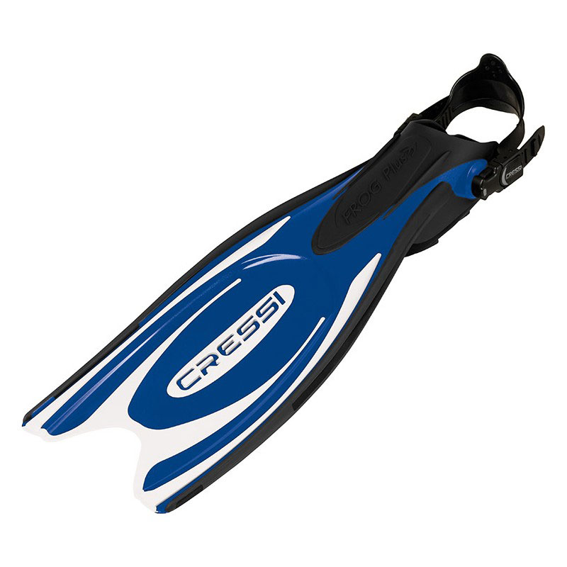 Cressi Frog Plus Fins - Open Heel - Blue / Grey - XS-S