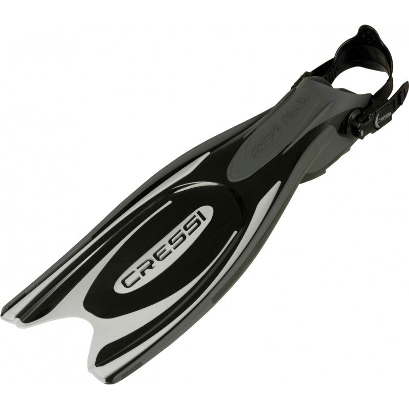 Cressi Frog Plus Fins - Open Heel - Black / Grey - XS-S