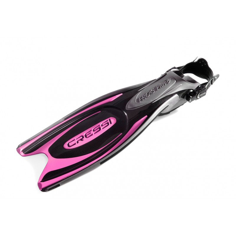Cressi Frog Plus Fins - Open Heel - Black / Pink - XS-S