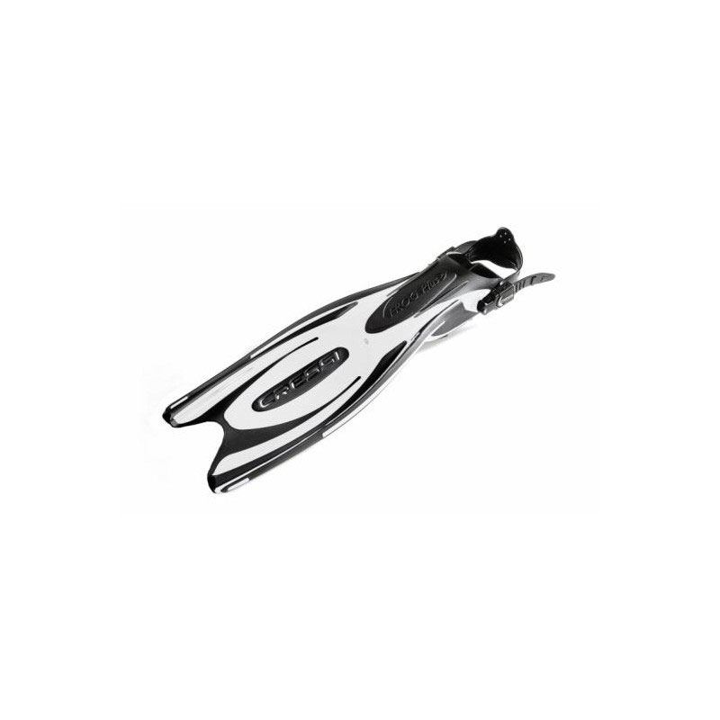 Cressi Frog Plus Fins - Open Heel - White / Black - XS-S