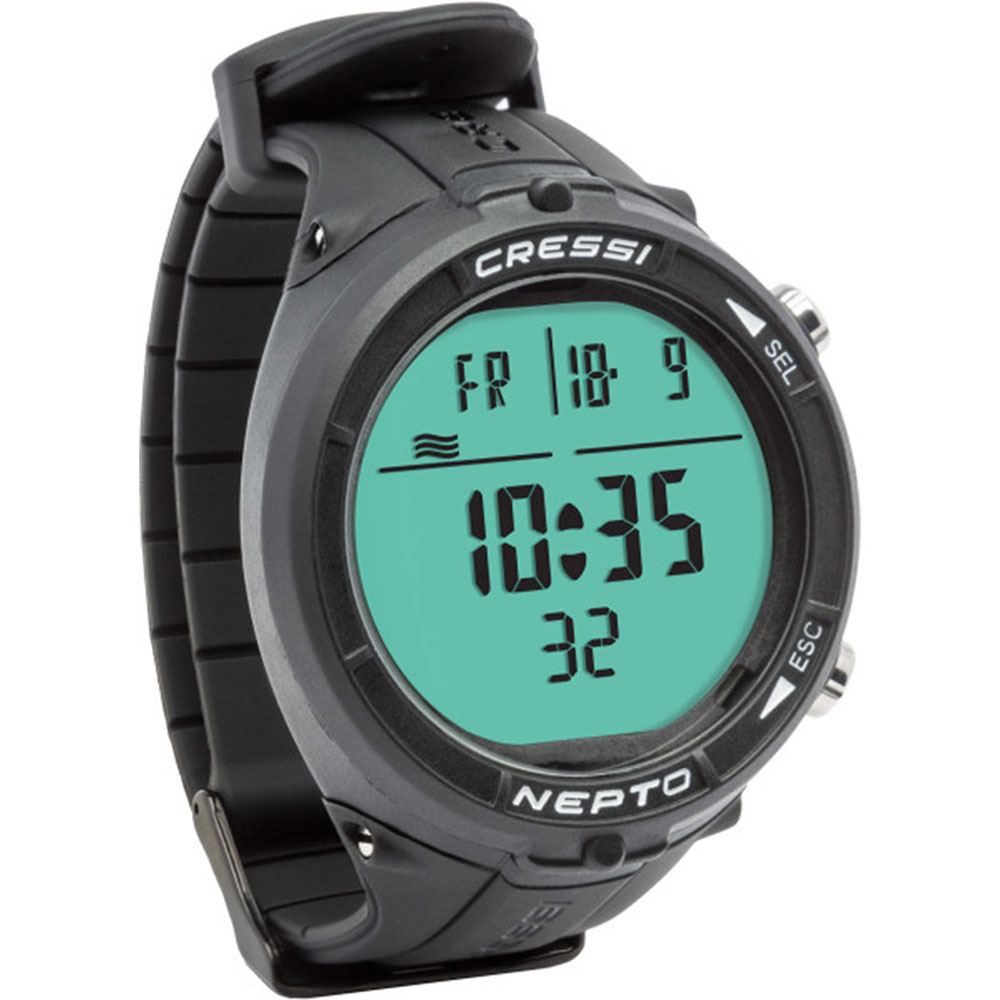 Cressi Nepto Freediving Watch Computer - Neon Green