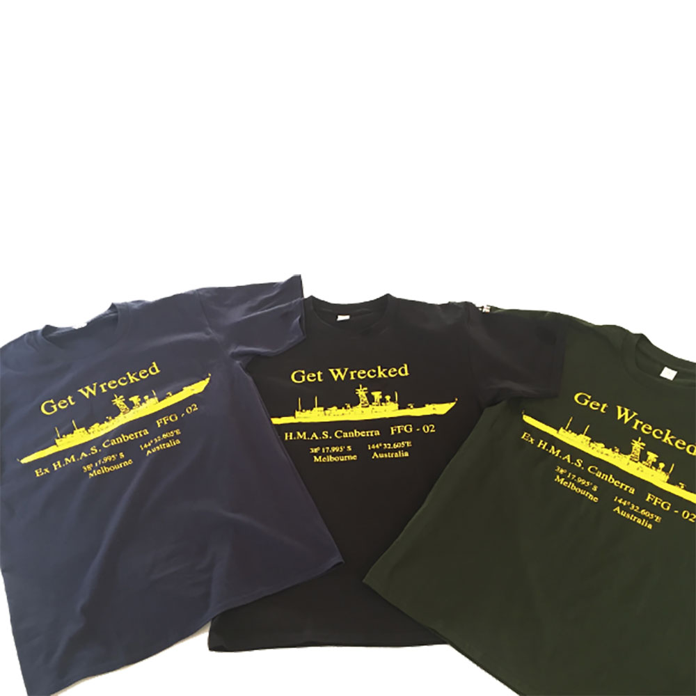 Scuba Ninja T-Shirt - Get Wrecked - Unisex - Black - L - Large - Click Image to Close