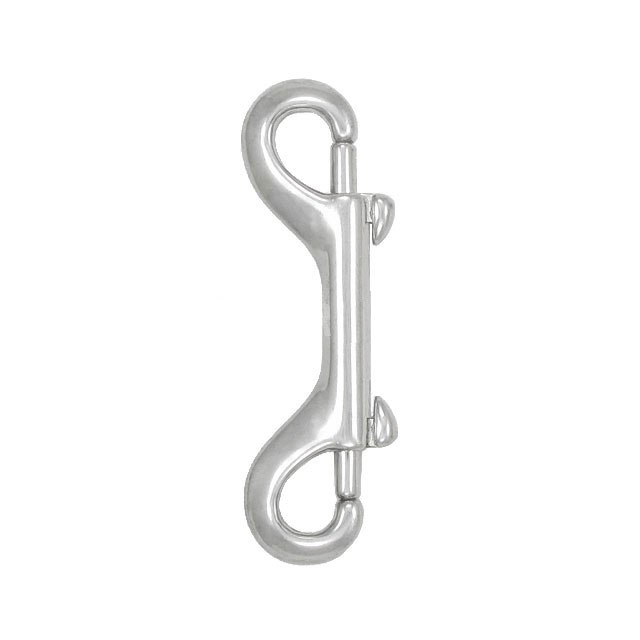 Bolt Snap Double-Eye Medium 100mm (4") - Stainless Steel - Click Image to Close