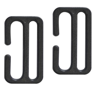 Sonar Mask Strap Retainer - Wide Black (Pair)