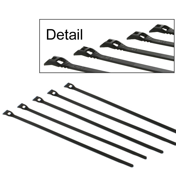 Sonar Regulator Mouthpiece Low Profile Cable Tie-Black (5pc) - Click Image to Close