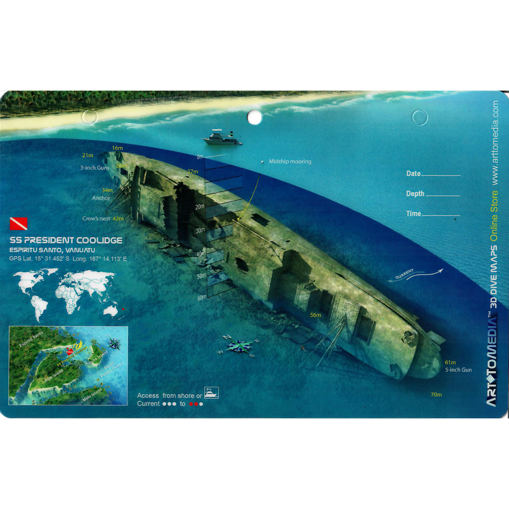 Dive Map - SS President Coolidge