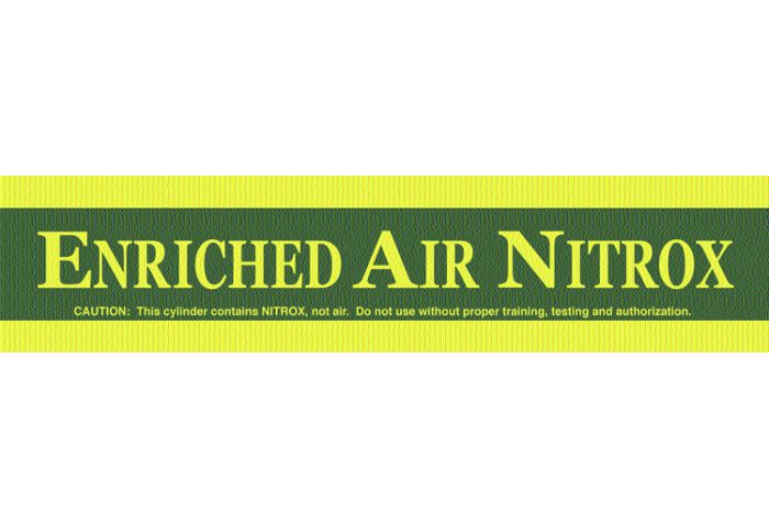 Enriched Air Nitrox - Large Cylinder Sticker