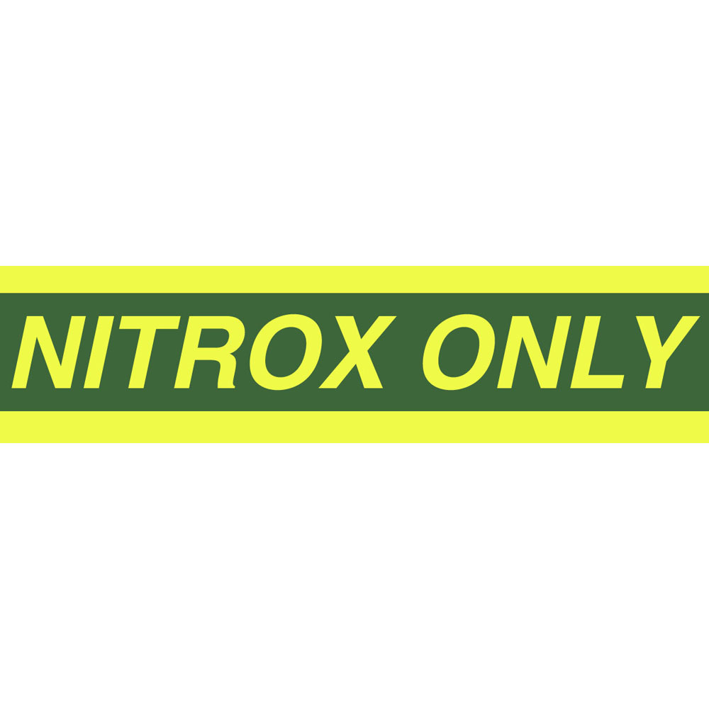 Nitrox Only - Large Cylinder Sticker