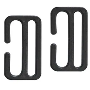 Sonar Mask Strap Retainer - Wide Black or Clear (Pair) - Clear