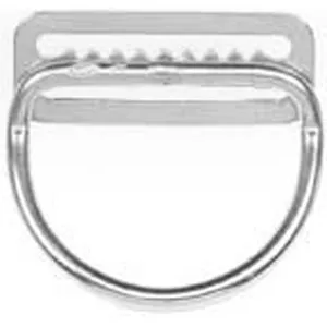 Rigid Bent D-Ring 50mm (2 inch) on Serrated Slide