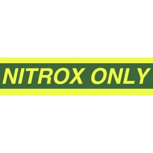 Nitrox Only - Small Cylinder Sticker